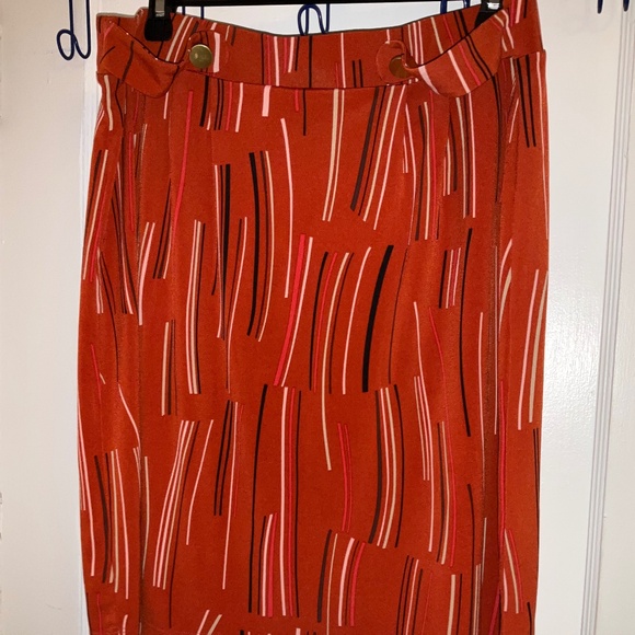 Attention BURNT ORANGE Women’s Skirt Size Large - Picture 7 of 8